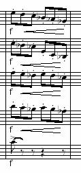 music types combined in Invictus. The scalar material referred to here is: modal, symmetrical diminished, diatonic and whole tone.