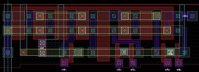 5 bit pixel trim DAC layout Layout balances current flow direction in multiple transistors 1 8 8 8 8 2 2 0.5 0.