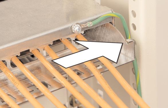 Earthing : The Patch Panel is automatically earthed if used in conjunction with the Nexans Quick Mount Cabinet.
