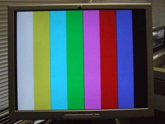 Color Bars on the Video Screen