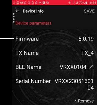 CONNEX Installation and Operation Guide Viewing Device Parameters Viewing Device Parameters Tapping on the information icon next to the receiver name