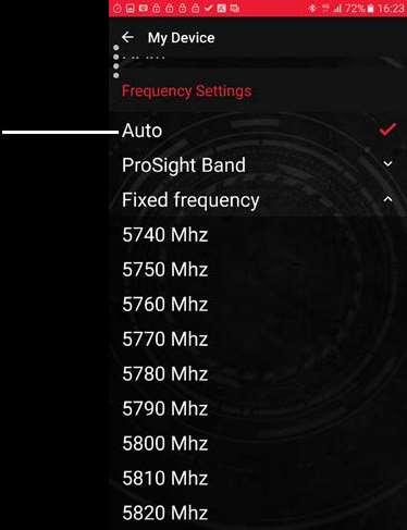 CONNEX Installation and Operation Guide Main Menu Options Navigation pane Frequency Management Tip: Frequency management is available only when the HD receiver is connected to its paired HD