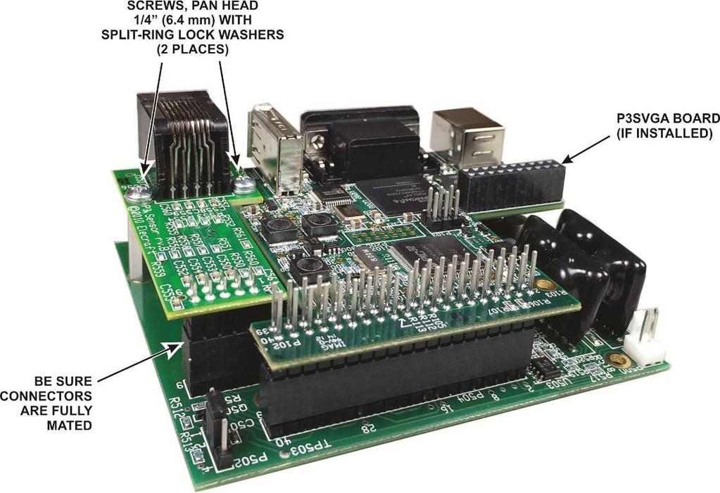 board as shown in Figure 16. Figure 16. Mounting Tx Monitor Standoffs on the I/O Board.