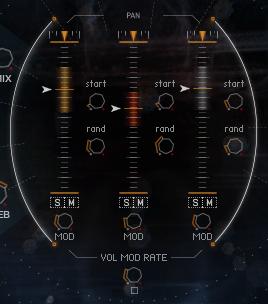 4 The Complex Pads Interface The Complex Pad instruments use the 3 channel variations of the Volume Envelopes, the Motion Page, and the EQ/Filter Page.