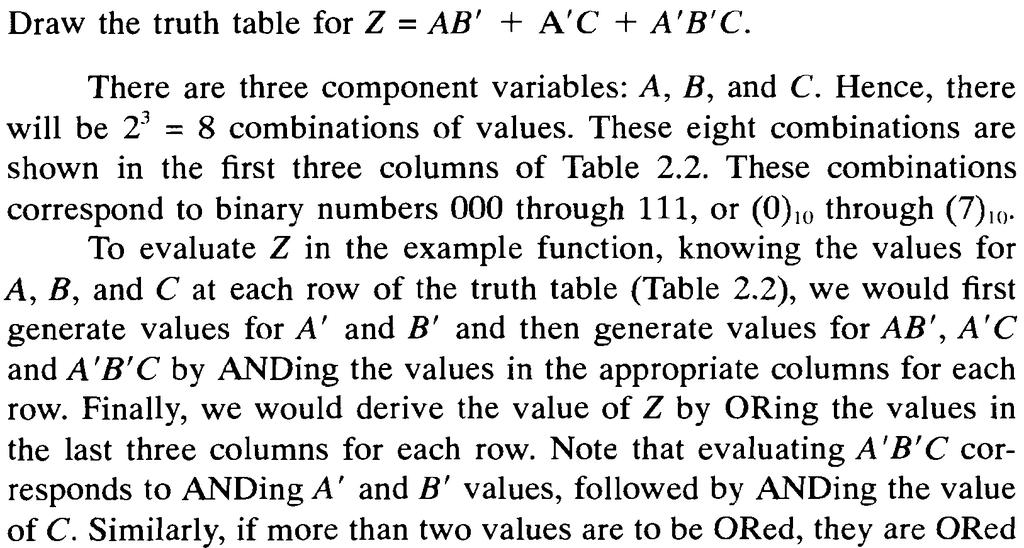 Z=AB +A C+A B C Canonical Form of Boolean Expressions An expanded form of Boolean expression, where each term contains all Boolean variables in their true or complemented form, is also known as the