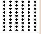 What you are likely to notice fairly quickly is that this is not just a square pattern of dots but rather is a series of columns of dots.