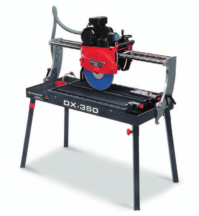 Electric saws Diamant DX and DX-L DX-350 Foldable head for miter cutting. Upper motor. (Photo DX-350) Plunge cut. DIAMANT DX 158 DIAMANT DX-350 3 HP-2.2 kw 2.6 HP-1.