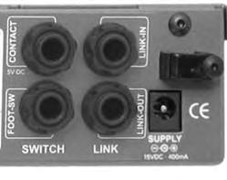CONTROL CONNECTIONS The SW8 may be toggled three different ways; manually via the front panel controls, remotely through a contact closure system or latching footswitch, or automatically with a Tone