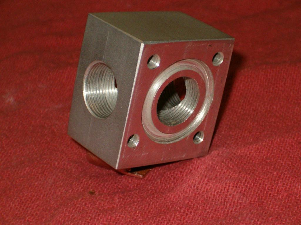 An O ring grove is machined under the DIN connector for weatherproofing and 4