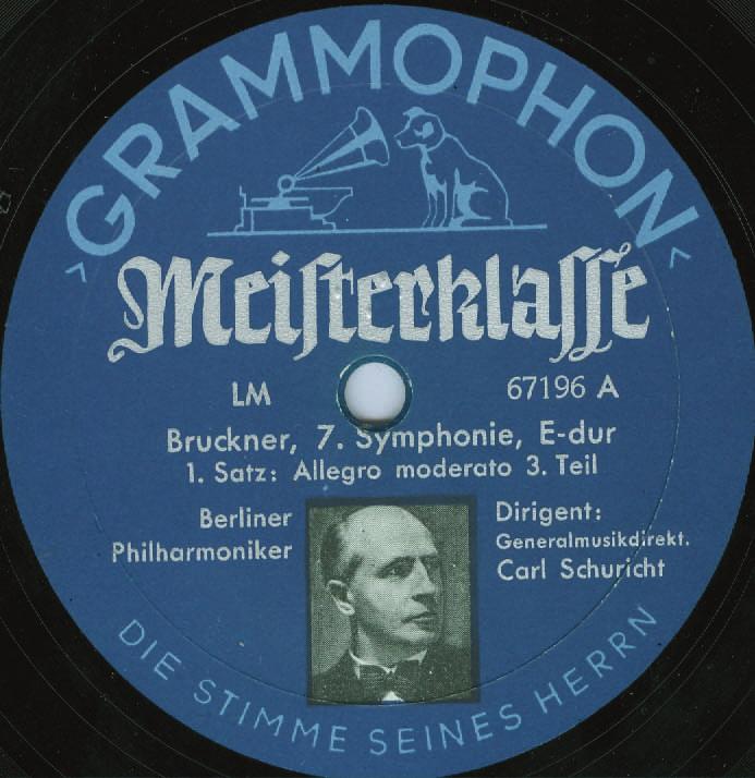 The recording, pressed by Polydor still survives. The National Socialists were actively recording Bruckner s music for broadcast.