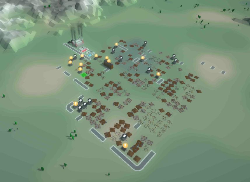 O xogador debería investigar todos os factores e construír a cidade
