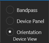 from Bandpass to Orientation and then click the R button on