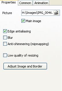 Blur feature is very convenient if you want to minimize the pulsing of the image when you zoom. Anti-shimmering (mipmapping) is recommended to use when you make animation.