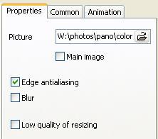 5.2 Properties, Common and Animation Tabs 5.2.1 Properties Tab Let's begin with the "Properties" tab. The Properties tab shown in Figure 5.5 gives you information about the image or object.