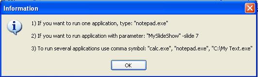 the customize slide feature) to run one or many other programs. Clicking on the "f