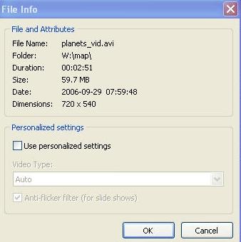 Generally, you will already have your file open, but with the "File" menu, it's possible to load a different file without leaving Video Builder.
