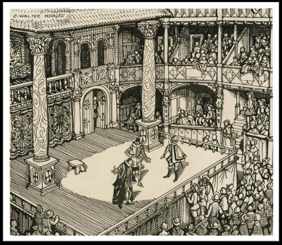 PERFORMING POETRY 5 Figure 4: Drawing of Elizabethan actors performing actors.