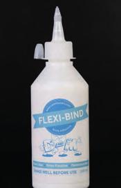 Flexi-bind is flexible when dry and so is ideal for mending cracked hinges and split spines to provide an unbeatable repair.