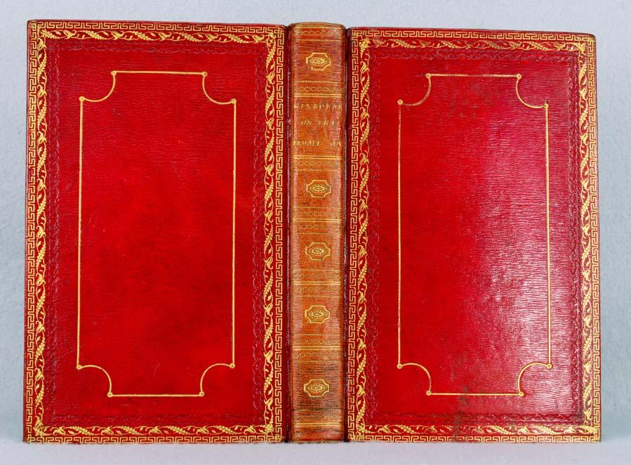 86 A Seriously Serious Binding (BINDINGS - SOMBER). BIBLE IN GREEK. TESTAMENTUM NOVUM. (London: A. & J. Churchil, 1701) 145 x 80 mm. (5 3/4 x 3 1/4"). 2 p.l., 419 pp.
