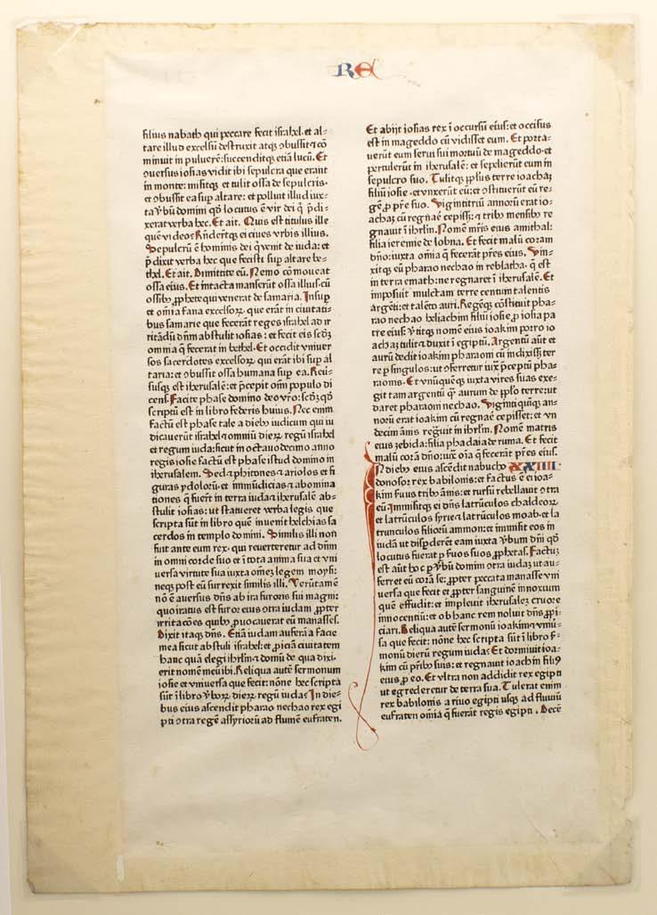 Paragraph marks in blue and red, one red and one blue two-line initial. Goff C-710; BMC I, 20.