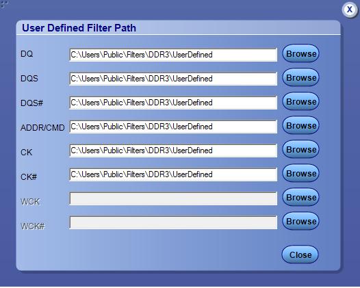 Operating basics NOTE. The source displayed in User Defined Filter Path dialog box shall be enabled or disabled based on generation.