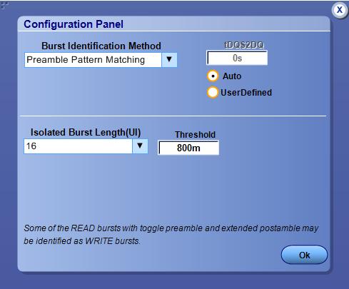 Operating basics The Configuration panel dialog box is displayed.