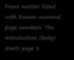 Front matter listed Appendix C Sample Contents Pages with Roman numeral page numbers.