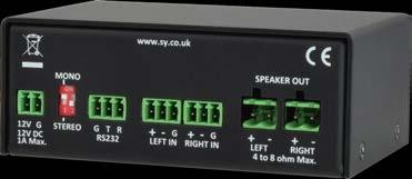 Up, Down and Absolute Mute Mono/ Stereo Mode Balance Control SY-1A-25W-BW - Wall amplifier UK