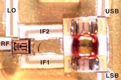 v.17 Image Reject Mixer Suggested Application Circuit Below in Figure 1 is a photo and in Figure 2 a schematic of the image reject mixer MMIC die connected to a quadrature hybrid (12 MHz)