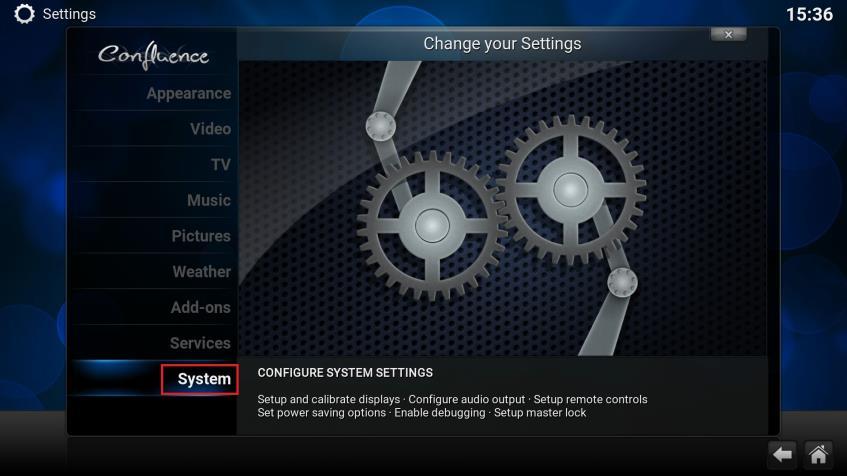 13 ENGLISH 4. Click on Settings with the OK button on your remote control. The following screen appears: 5.