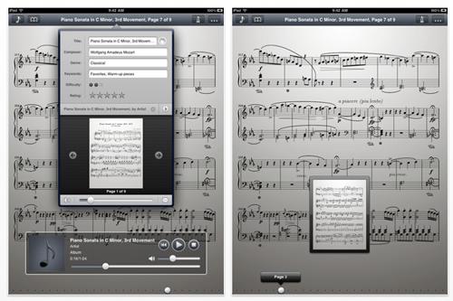 Immediate use of Enhancement Substitution & Augmentation Using the ipad as a sheet music reader Access