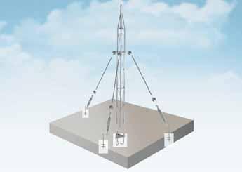 MECHANICAL ACCESSORIES TOWERS SIGNAL RECEPTION Triangular shaped towers made of several sections and a top part to fix an antenna mast.