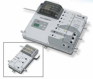 PROGRAMMABLE SELECTIVE AMPLIFIER MICROMATV Series Universal amplification system capable of independently amplifying and regulating 8 UHF channels as well as to process VHF and FM signals.