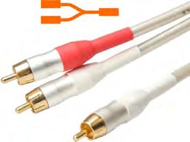 White Pearl STEREO AUDIO LEAD 2x RCA to 2x RCA Plugs Length 0.8M CXS1102 1.5M CXS1104 3.