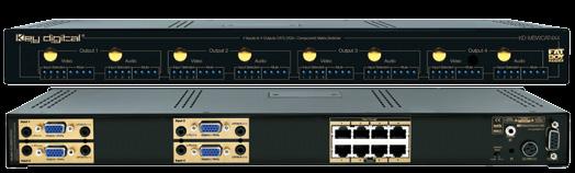 KD-MSWCAT4x4 KD-MSWCAT8x8 onent/vga with Audio via CAT5 Matrix Switchers