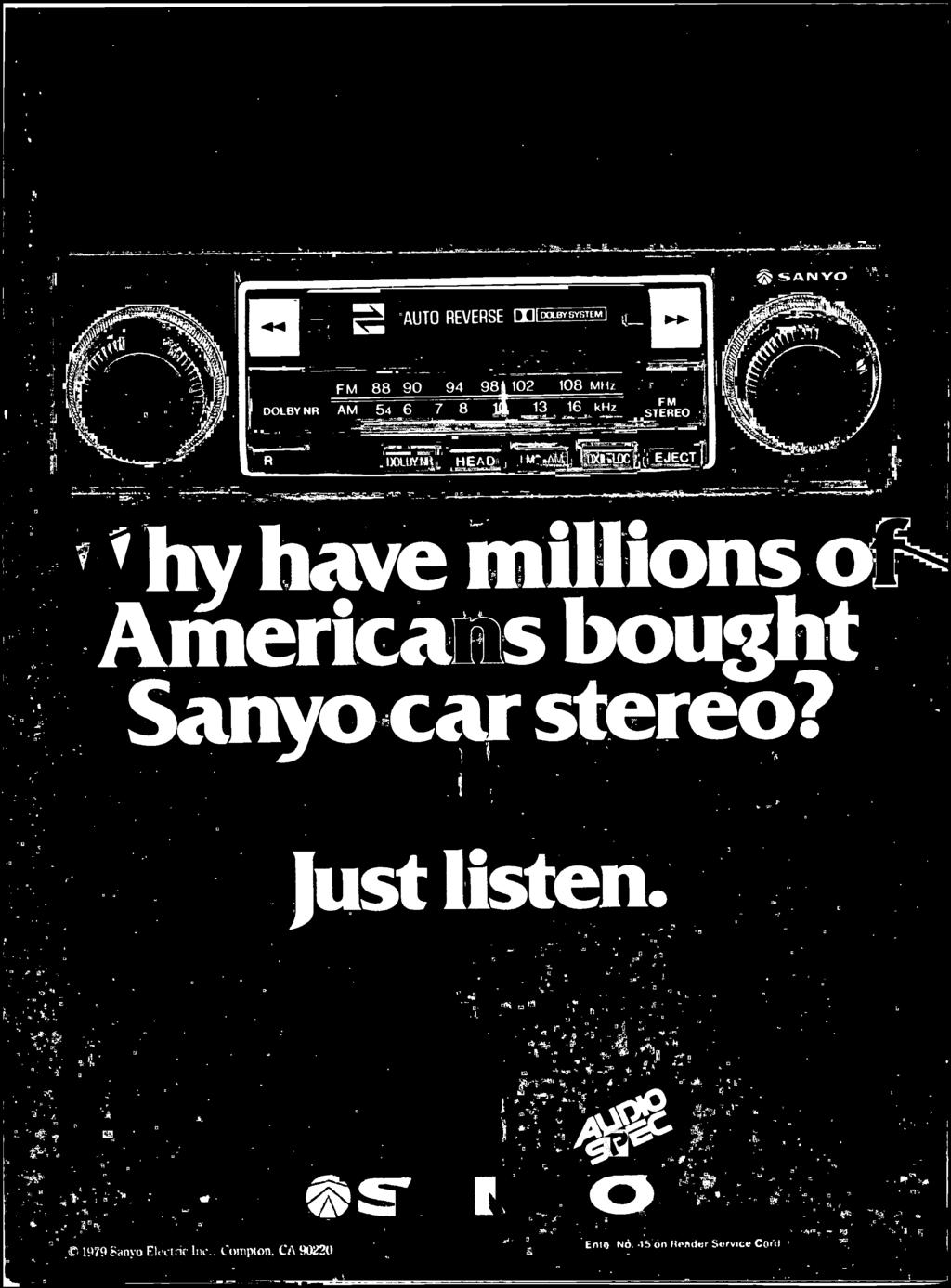 nu ions o Americans bought Sanyo carstereo?