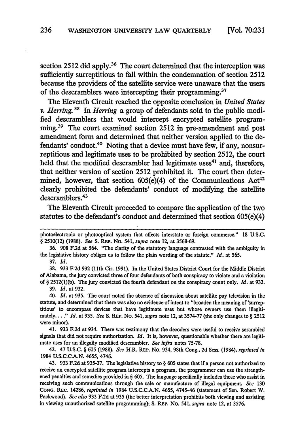 236 WASHINGTON UNIVERSITY LAW QUARTERLY [Vol. 70:231 section 2512 did apply.