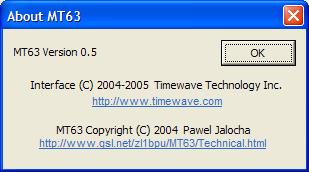 com The MT63 Interface is a wrapper for Pawel Jalocha s UNIX MT63 command line program.