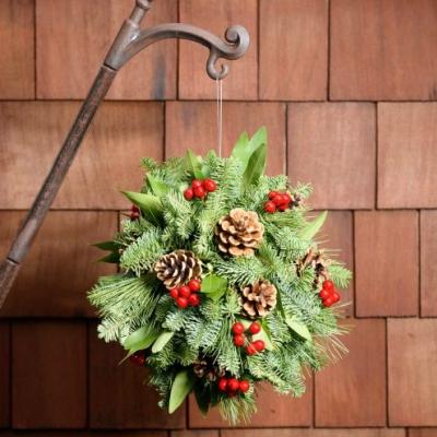 Create a Holiday Evergreen Kissing Ball Saturday, December 2 @ 1:00 pm Mission Oaks Gardens Are those hanging basket hooks on your porch looking bare this time of year?