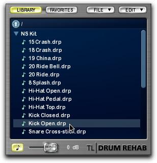 During playback, you can further adjust TL Drum Rehab s playback controls as desired to get just the right blend between the original drum sound and the replacement drum sound.