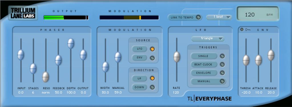 chapter 6 TL EveryPhase (TDM and RTAS) Introduction TL EveryPhase is a TDM and RTAS 18-stage analog modeled phaser effects plug-in designed to reproduce classic phaser effects as well as creating