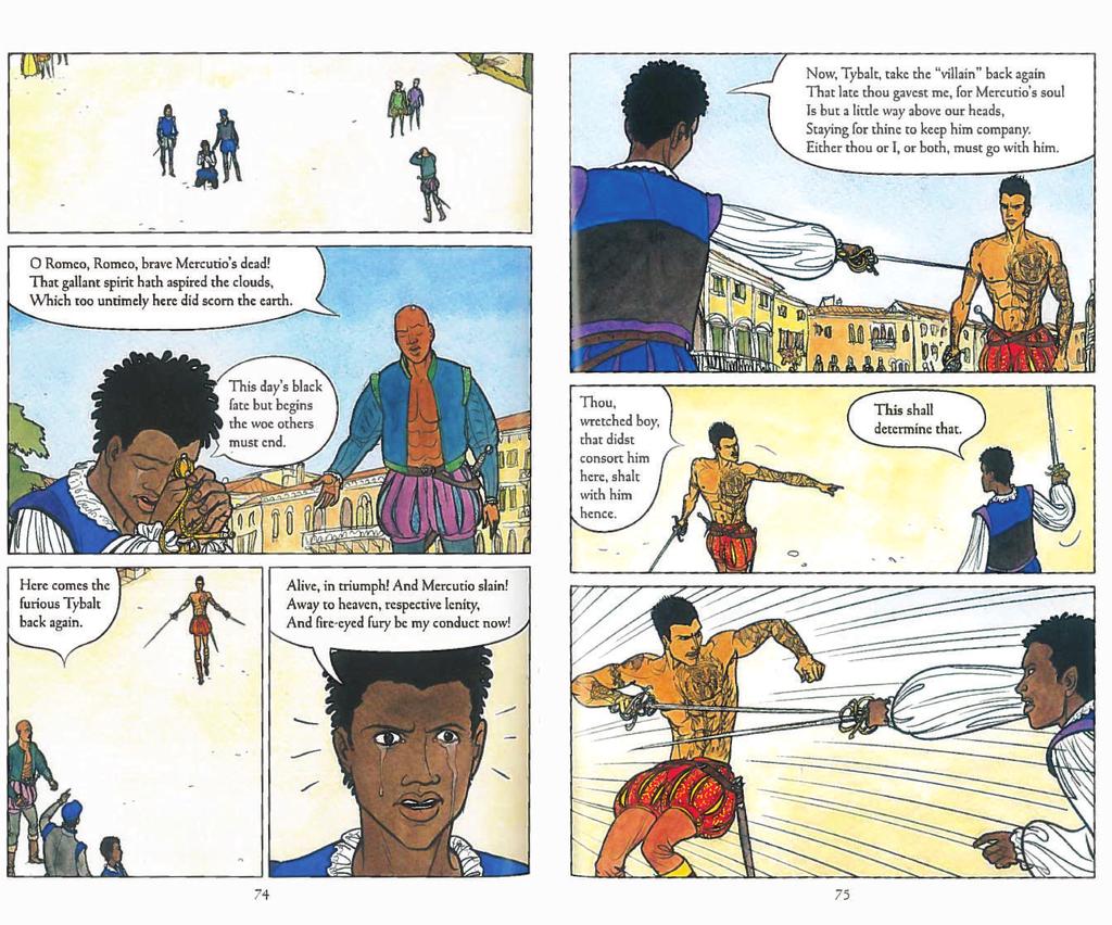 APPENDIX L GRAPHIC NOVEL EXCERPTS FOR COMPARING TWO TEXTS (Activity #73) Hinds, Gareth, and William