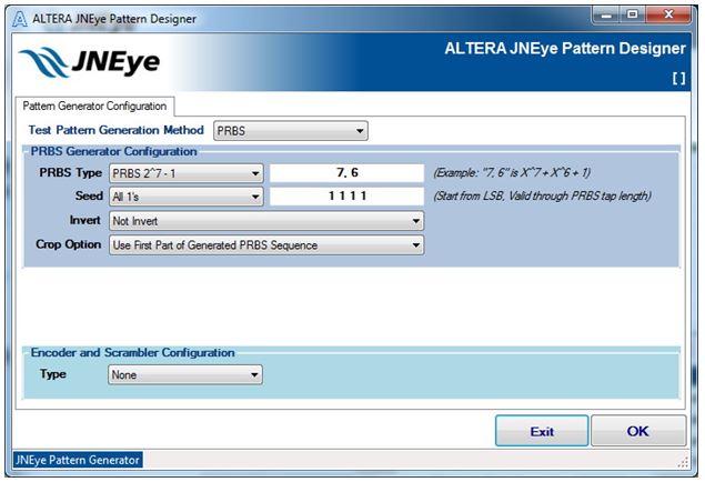 UG-1146 Link and Simulation Setting 2-7 Pattern Designer Allows you to specify your own custom test patterns. The following figure shows the Pattern Designer user interface.