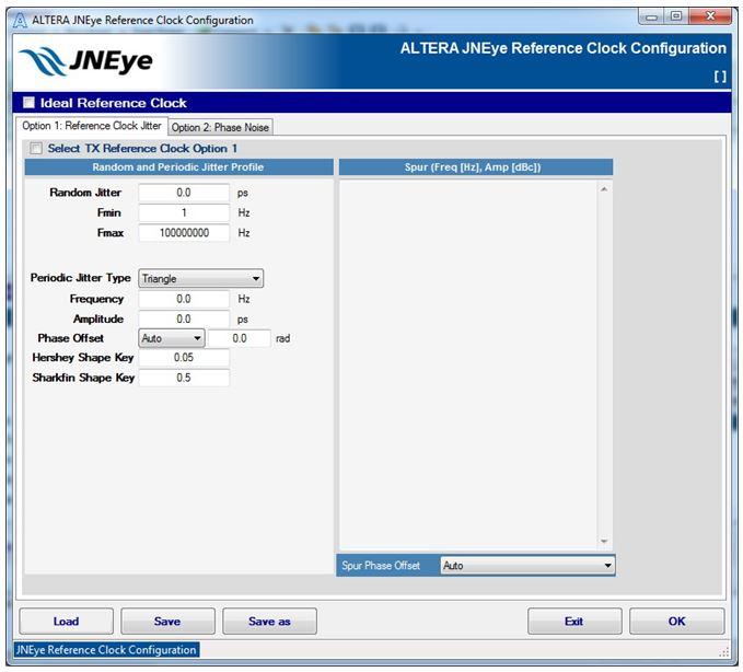 2-10 Link and Simulation Setting Option 1: Reference Clock Jitter