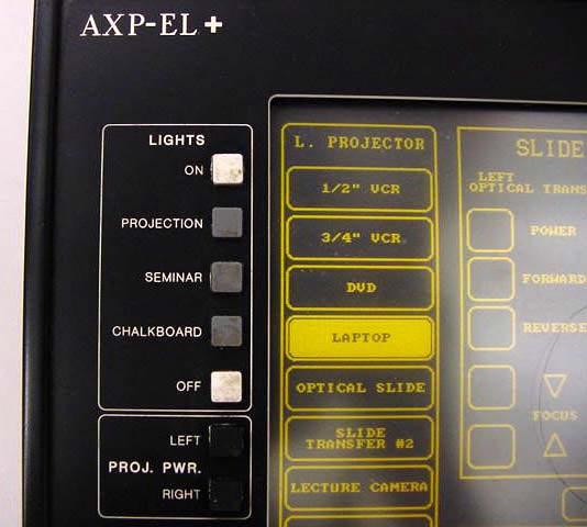 Lights There are two places that lights can be controlled, the main control panel, and a