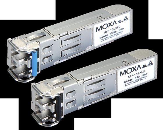 SFP-1G Series 1G-port Gigabit Ethernet SFP modules Compliant with IEEE 802.3z Differential LVPECL inputs and outputs Single 3.