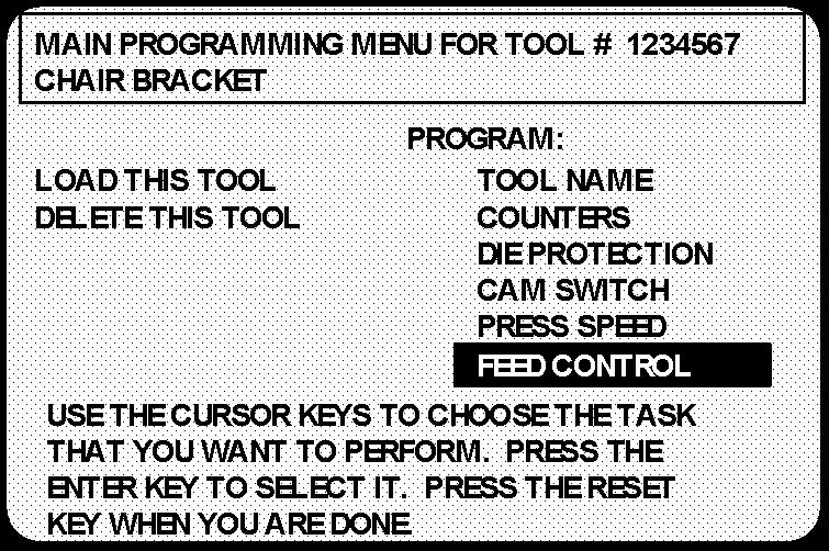 1108100 CWP Wintriss SFI User Manual Program Menu You enter Program mode by turning the Program/Run key to RUN and then back to PROGRAM.