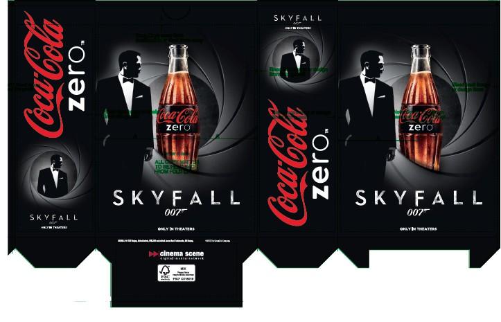 COCA COLA ZERO Mechanics: Sponsor 50% of Cinemark snack bar promotion Themed Skyfall combo during one month Supported by: ATL