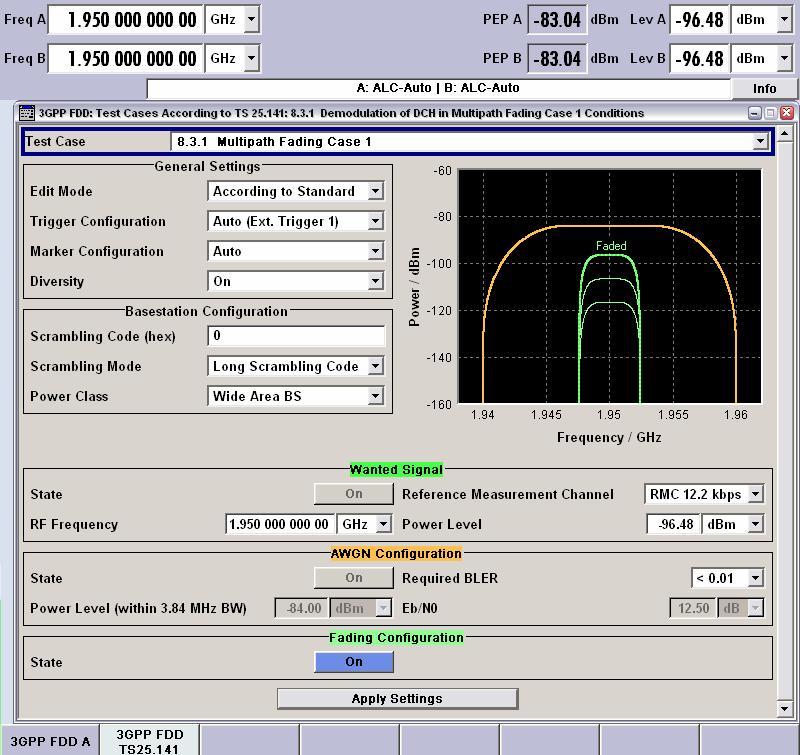 4 The SMU Test Case Wizard The Test Case Wizard is a program running on the SMU, to help you set up base station tests for the 3GPP standard TS 25.141.