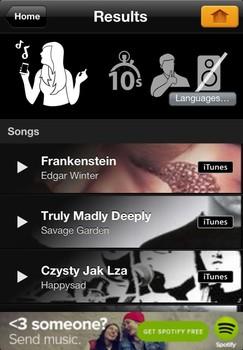 Application: Music Search Query by music Search a